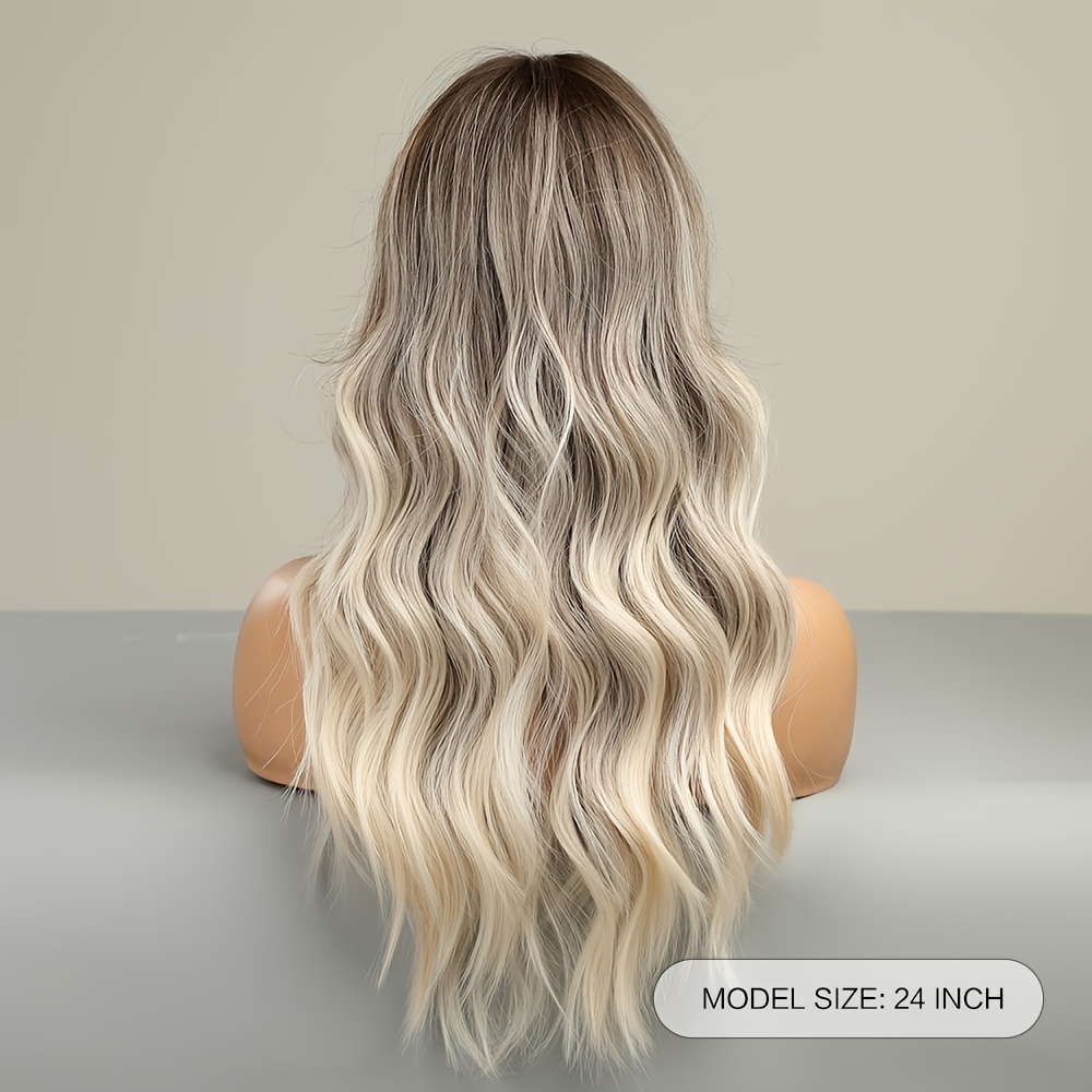 Gradient Gray Long Curly Wig