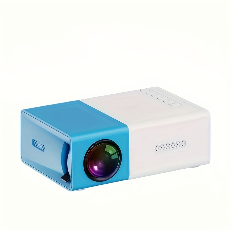 Mini proyector 1080P 2W Altavoz Luz suave e inofensiva 30000 horas Proyector  portátil duradero para oficina en casa 100‑240VQ2 Enchufe estadounidense  rosa