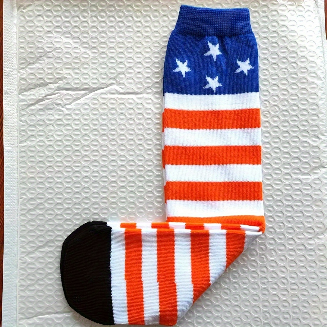 1 Par Calcetines Rayas Bandera Americana Calcetines - Temu