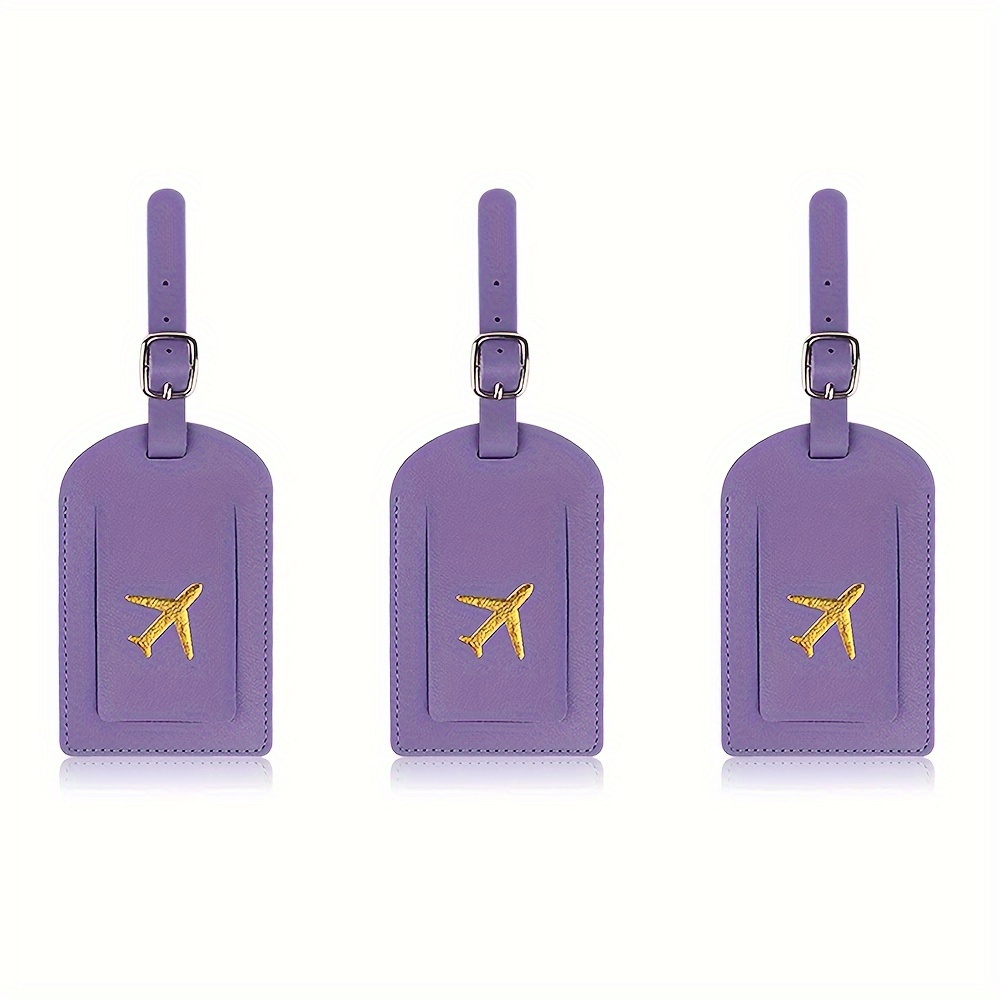 3pcs Étiquettes À Bagages Étiquettes À Bagages En Pu - Temu France