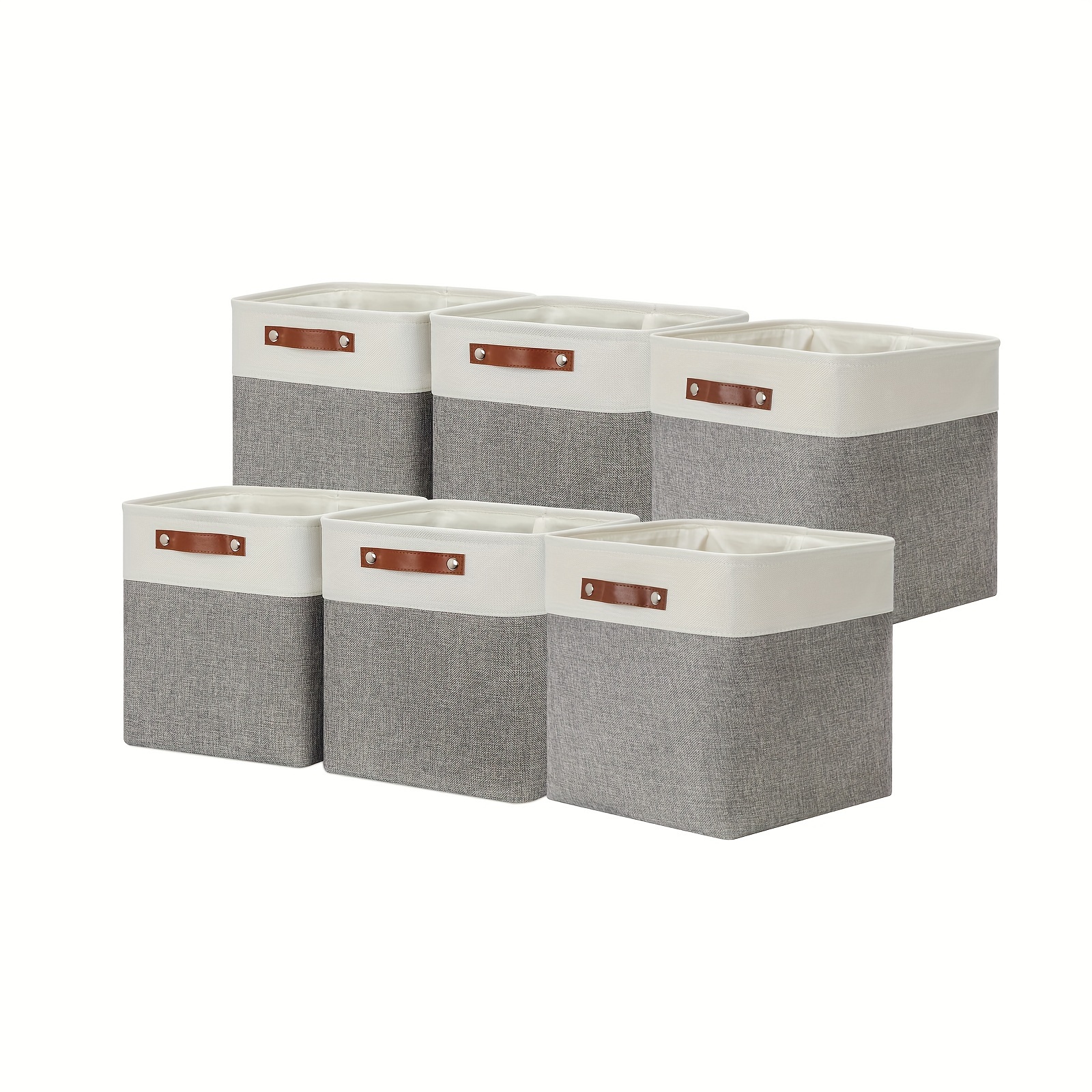 2/4/6Pcs Collapsible Fabric Cube Storage Bins Large Home Organizer