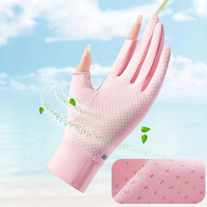 Summer Thin Sun Gloves Breathable Flip Touchscreen Gloves - Temu