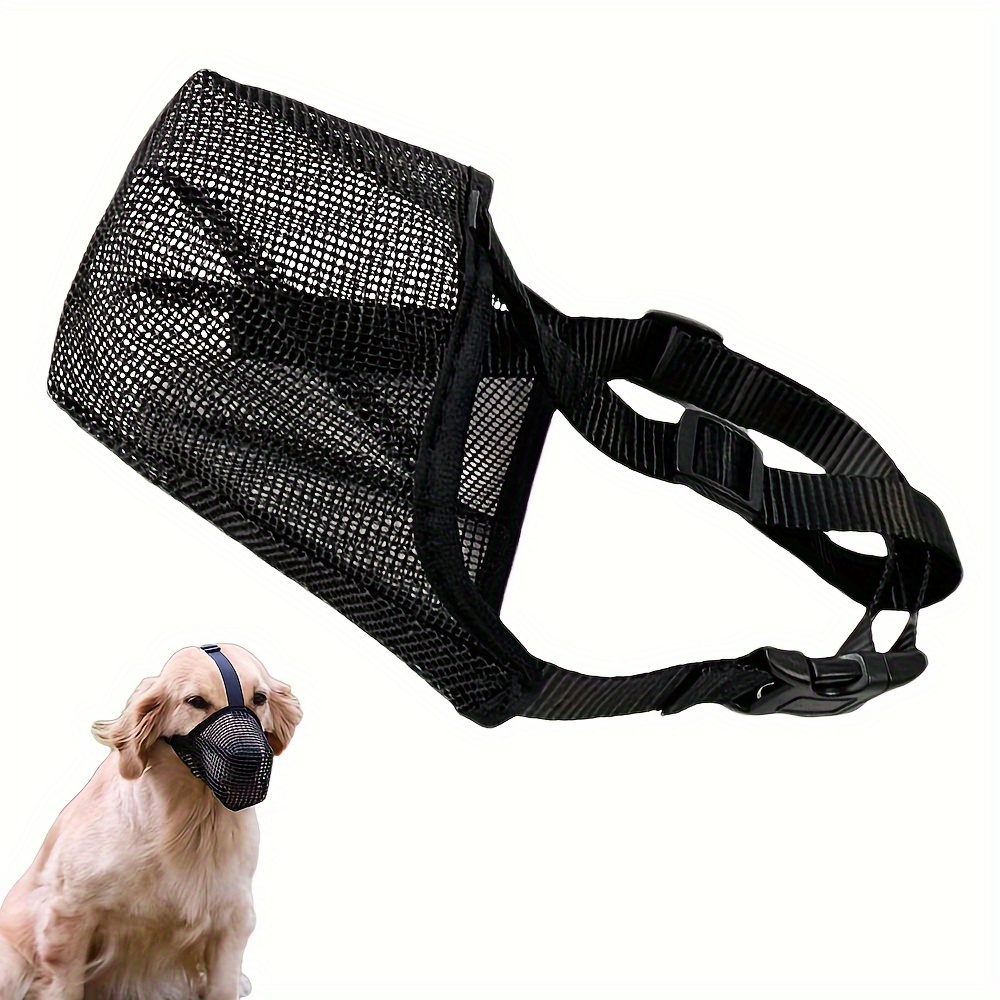 Breathable Nylon Mesh Dog Muzzle Adjustable Strap - Temu