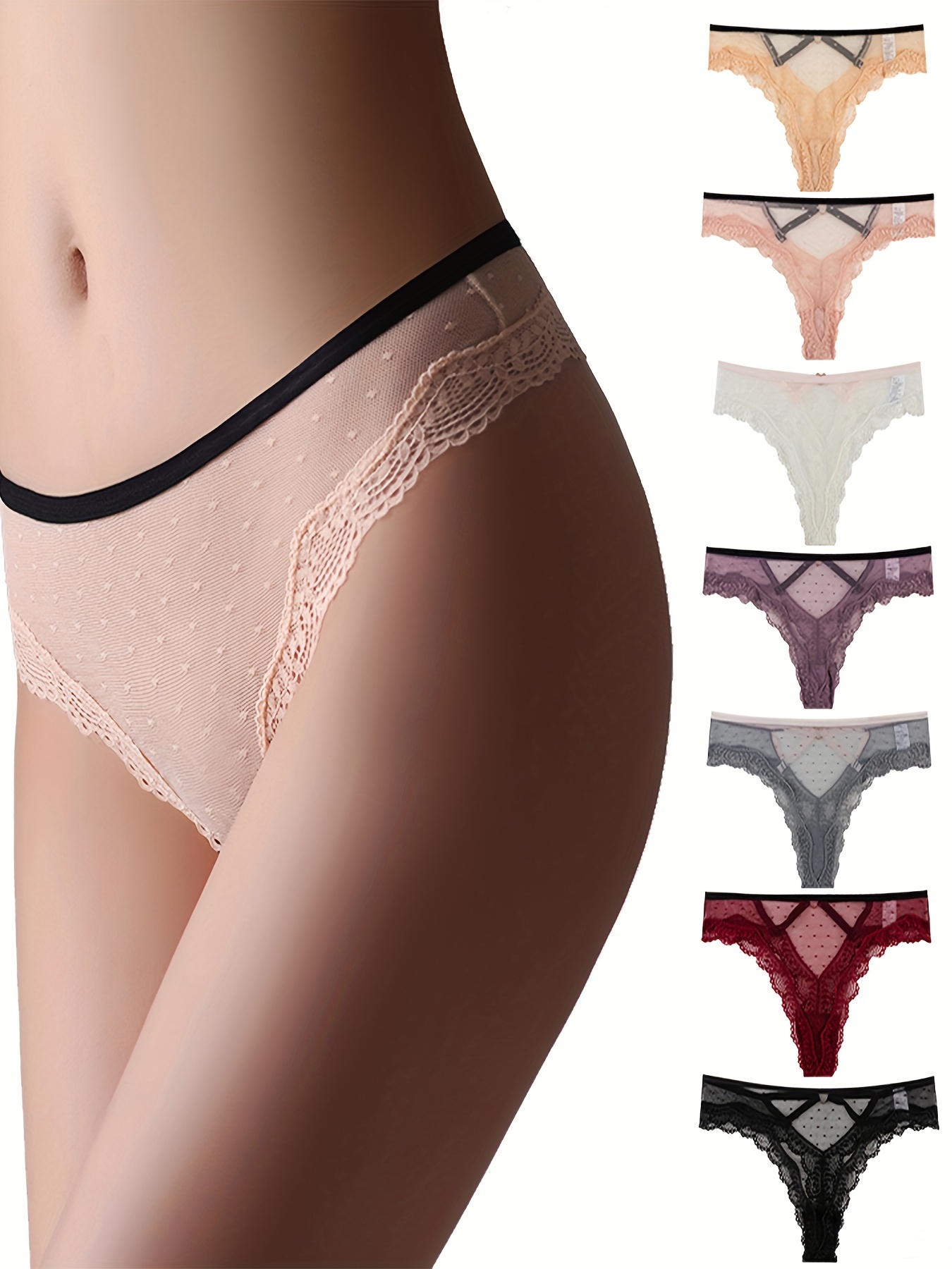 Letter Tape Ribbed Thongs Soft Comfy Low Waist Panties - Temu Canada