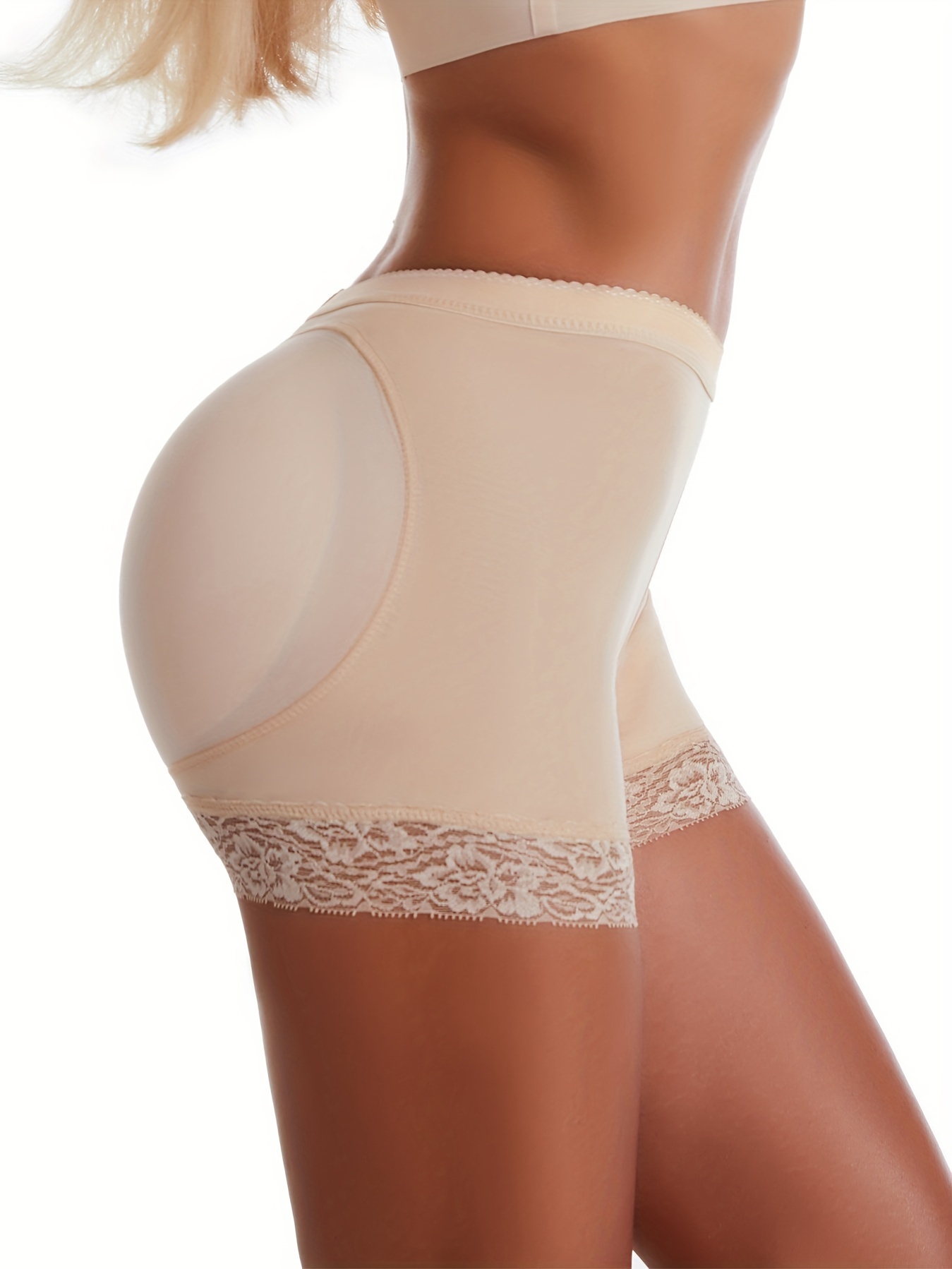 SAYFUT Women's Seamless Padded Underwear Hip Enhancer Panties Control Body  Shaper Brief Bottom Butt Shapewear 