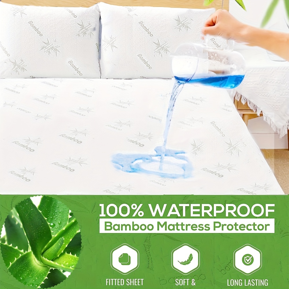 Waterproof Bamboo Deep Pocket Mattress Protector