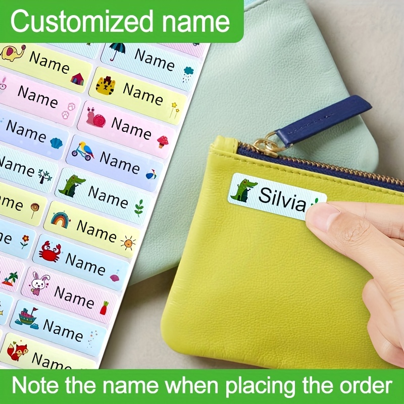 Name Tags Stickers 200 PCS 4 Colors Adhesive Name Tags Stickers, 3.5x2.25  Plain Name Tag Stickers Colorful Border Name Tag Labels (Fold) 