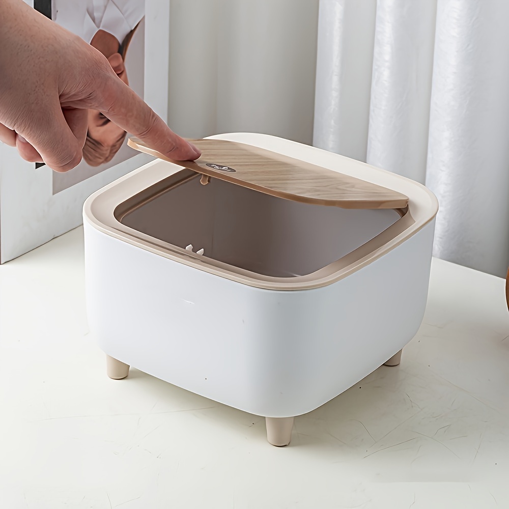 Mini Desktop Multifunctional Trash Can Home Car Storage Bucket Accessories  With Lid Garbage Bin Living Room Office Baskets210G From Ai805, $23.05