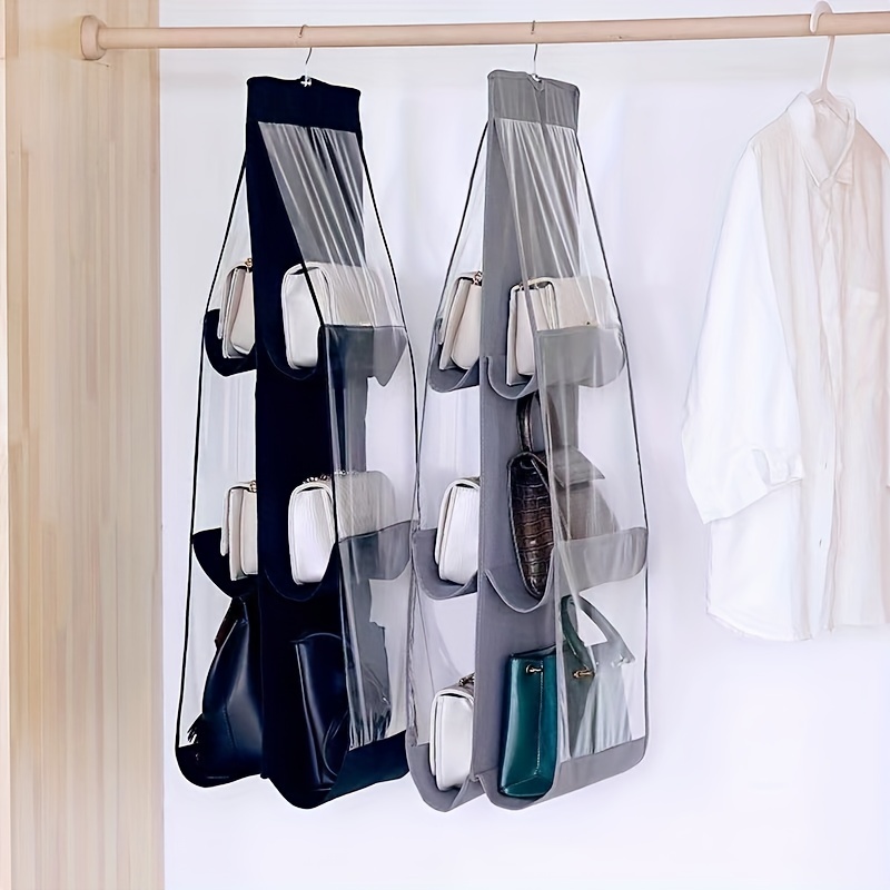 Hanging Handbag Rack 6 Pocket Storage Hanger Foldable And - Temu