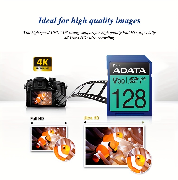 ADATA Carte SD 64Go 128Go 256Go 512Go Carte Mémoire Flash SD - Temu France