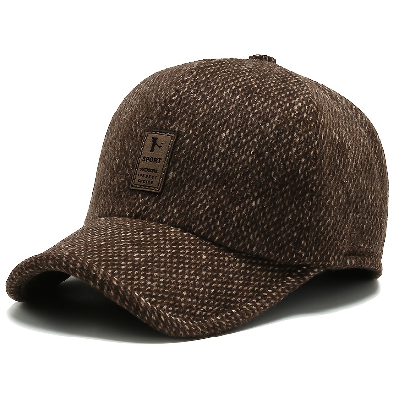 Men's Winter Ear Protection Baseball Cap - Windproof Thick Warm Cap