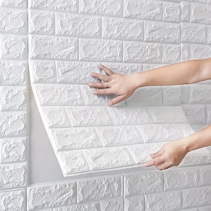 12pcs DIY 3D Wall Sticker Soft Brick Wallpaper Self Adhesive Waterproof