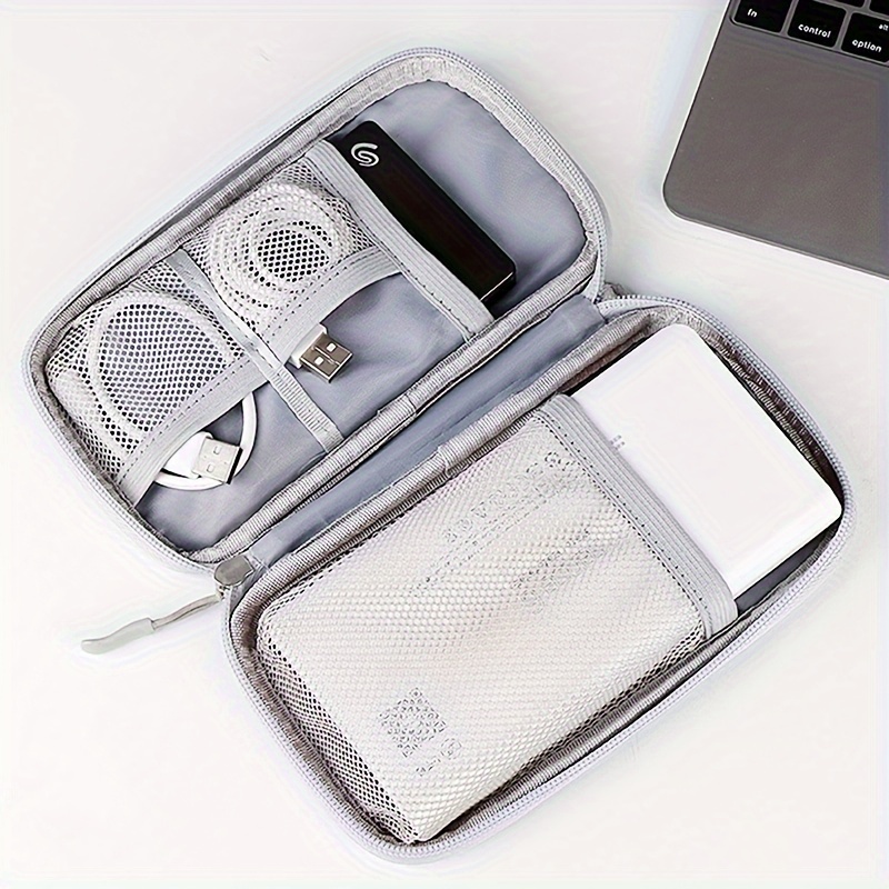 

1pc Electronic Digital Case, Portable Data Cable Travel Storage Pouch, Lightweight Versatile Mouse, Power Bank, Etc Bag