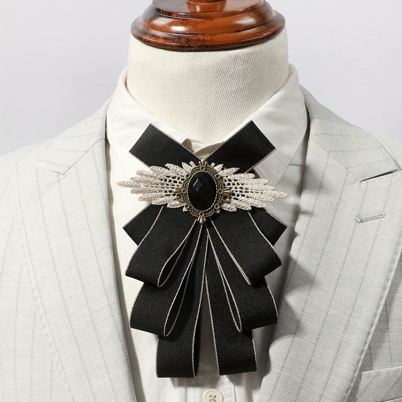 Unisex Gem Wing Bow Tie for Banquet Style