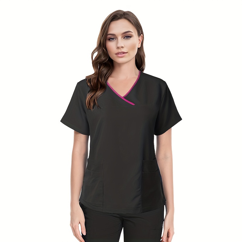 2Pcs/Set Medical Women Nursing Scrub Suit Nurse Uniform T-Shirt Tops Pants  Set