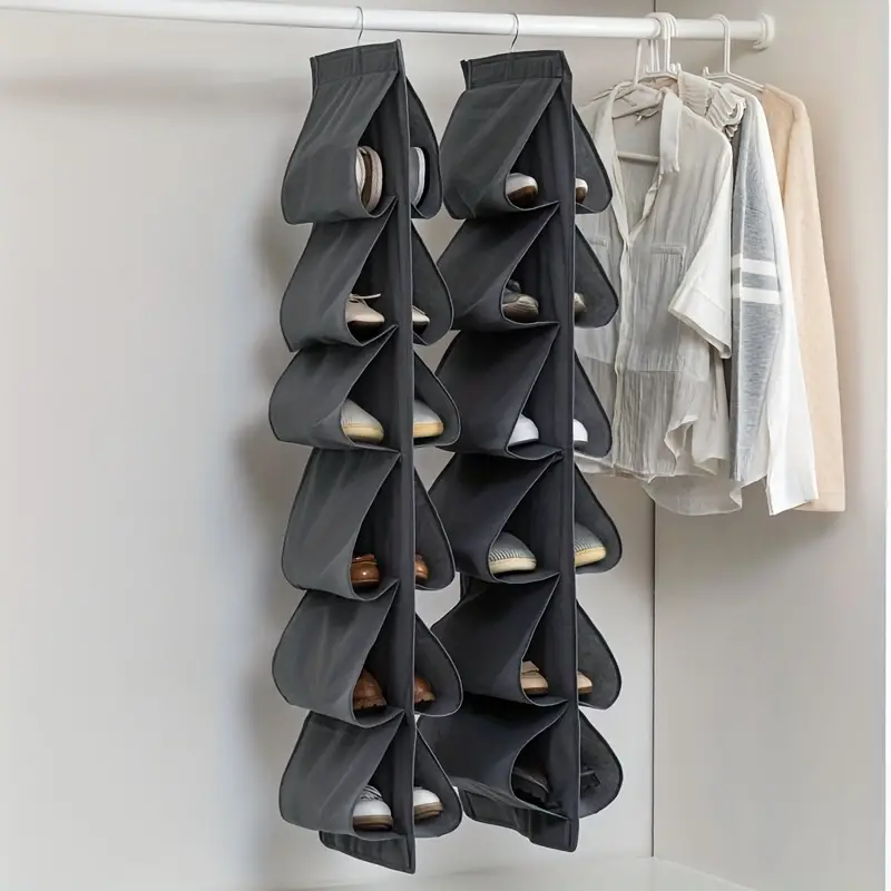Wardrobe Shoes Storage Hanging Bag Slipper Storage Bag - Temu