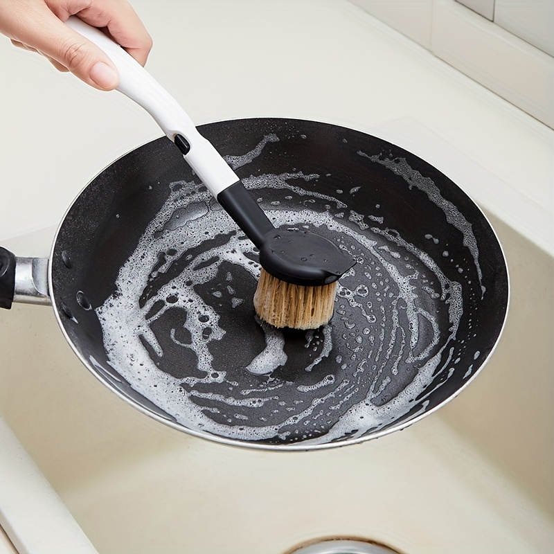 Handle Sponge Dish washers Brush Kitchen Cleaning Brush Replacement Head Dishwashing  Sponge Dish Wash Scrubber For Cleaning Tool