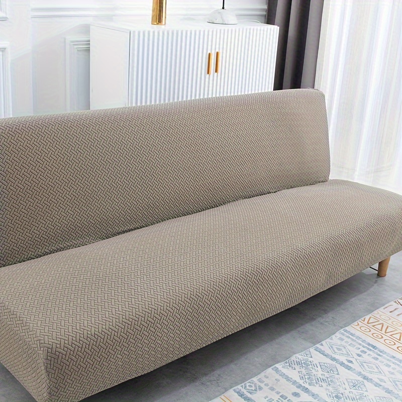TEMU 1 Housse de canapé-lit à jacquard en T, accoudoirs
