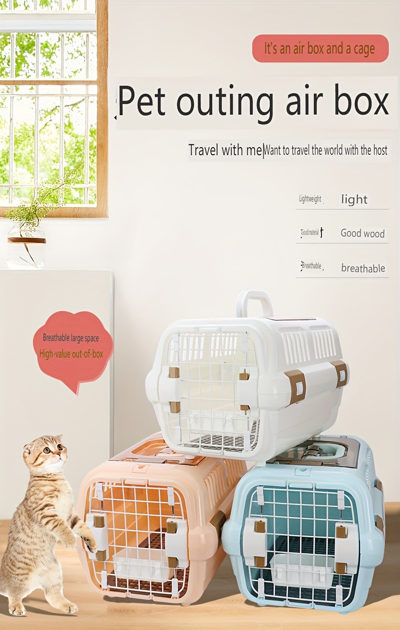 Zaino Trasportino in plastica rigida per trasporto di animali domestici  cani e gatti Borsa Da Viaggio