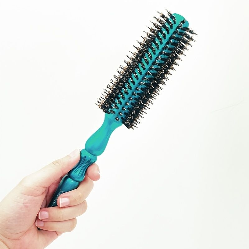 Round Brush Boar Bristle Hair Brush For Women Hair Straightening Brush Or Curling  Brush For Blow Dry Best Hair Dryer Brush And Best Hair Products | Today's  Best Daily Deals | Temu