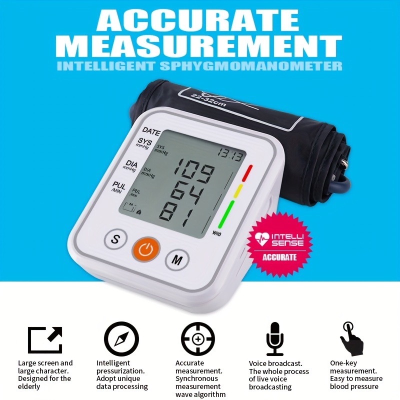 LotFancy tensiómetro digital de pulsera aprobado por la FDA, con estuche,  30 x 4 memorias para 4 usuarios, 2.3 pulgadas LCD, con indicador OMS