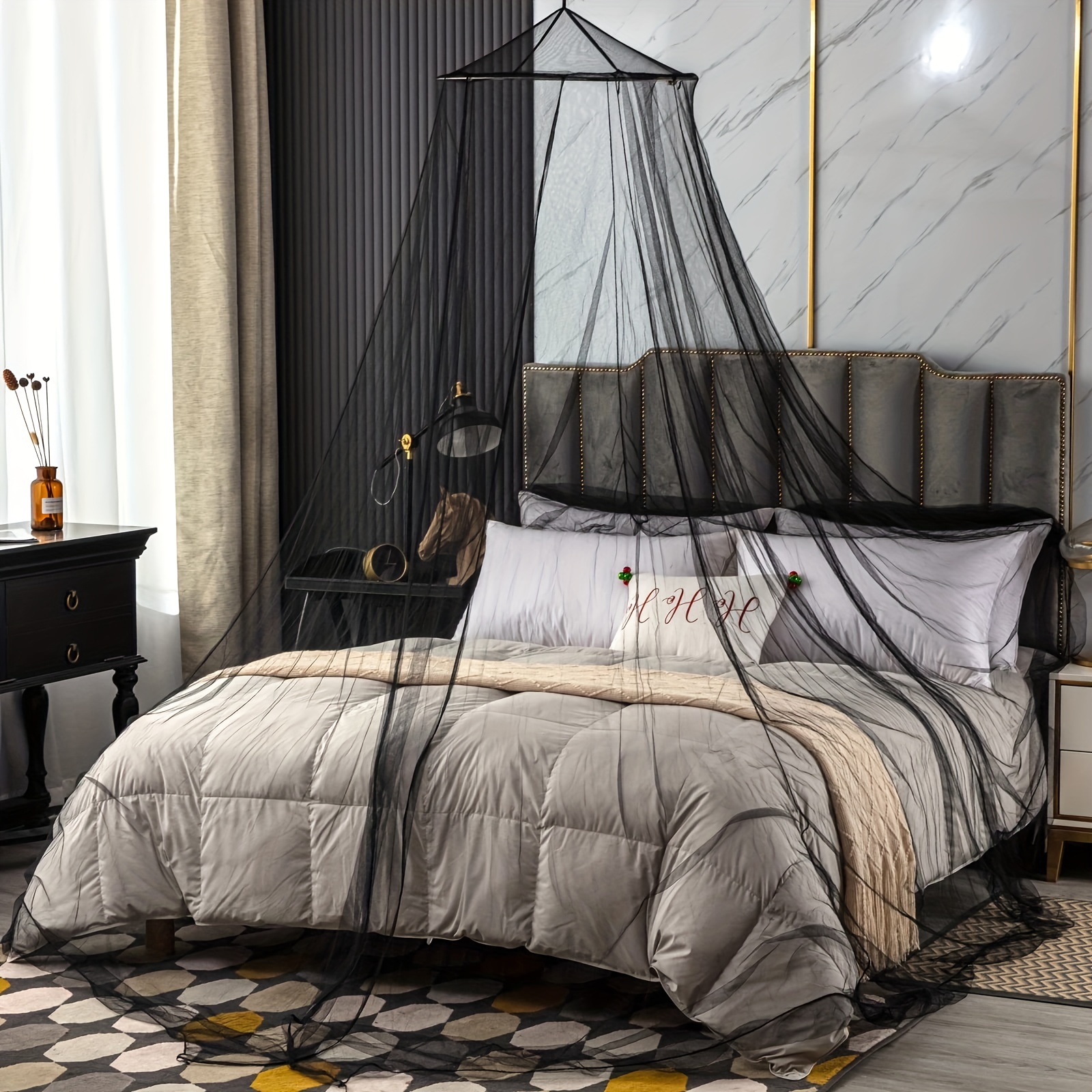 Luxury Mosquito Net Bed Mesh Canopy - Large for Single to King Size Beds