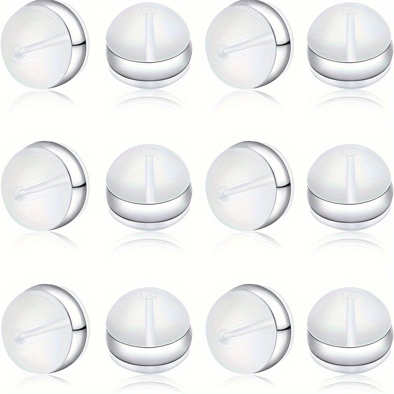 300 PCS Silicone Earring Backs with Pad Clear Rubber Earring Backs  Replacements Safety Back Pads Backstops Stopper Pierced Earring Backings  Jewelry