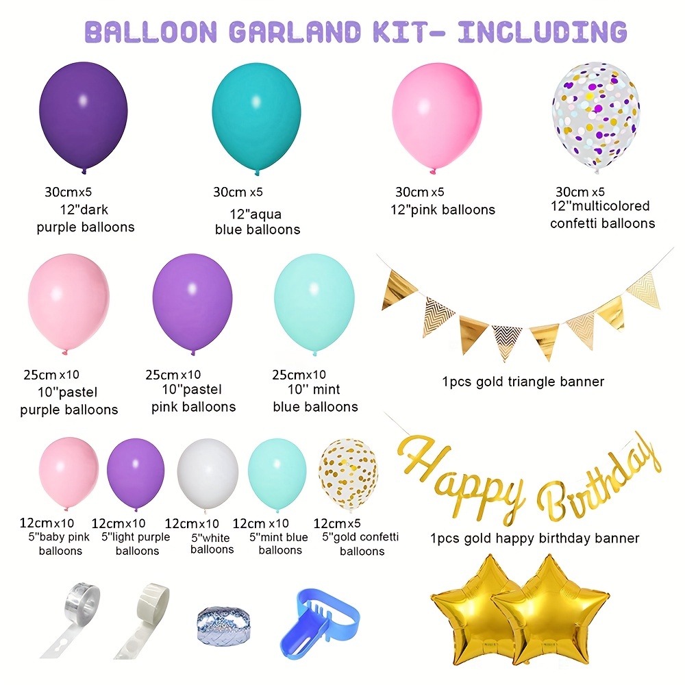 Unicorn Balloons Arch Garland Kit, Unicorn Birthday Party Decorations for  Girls