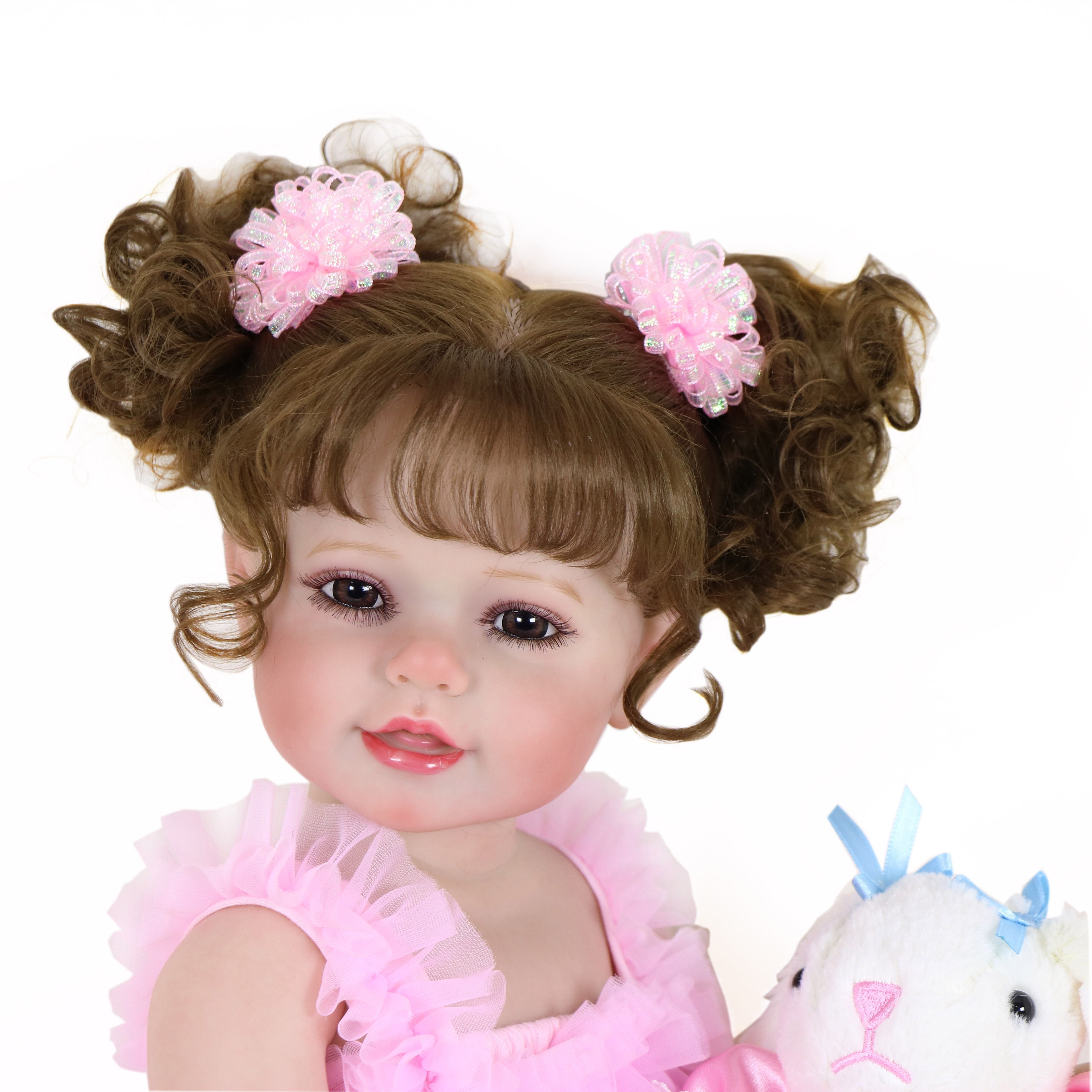 Adorable Plush Bunny Doll Realistic 3d Painted Skin Visible - Temu