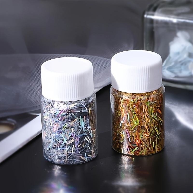 Sparkling Golden Silver Resin Filling Holographic Glitter - Temu