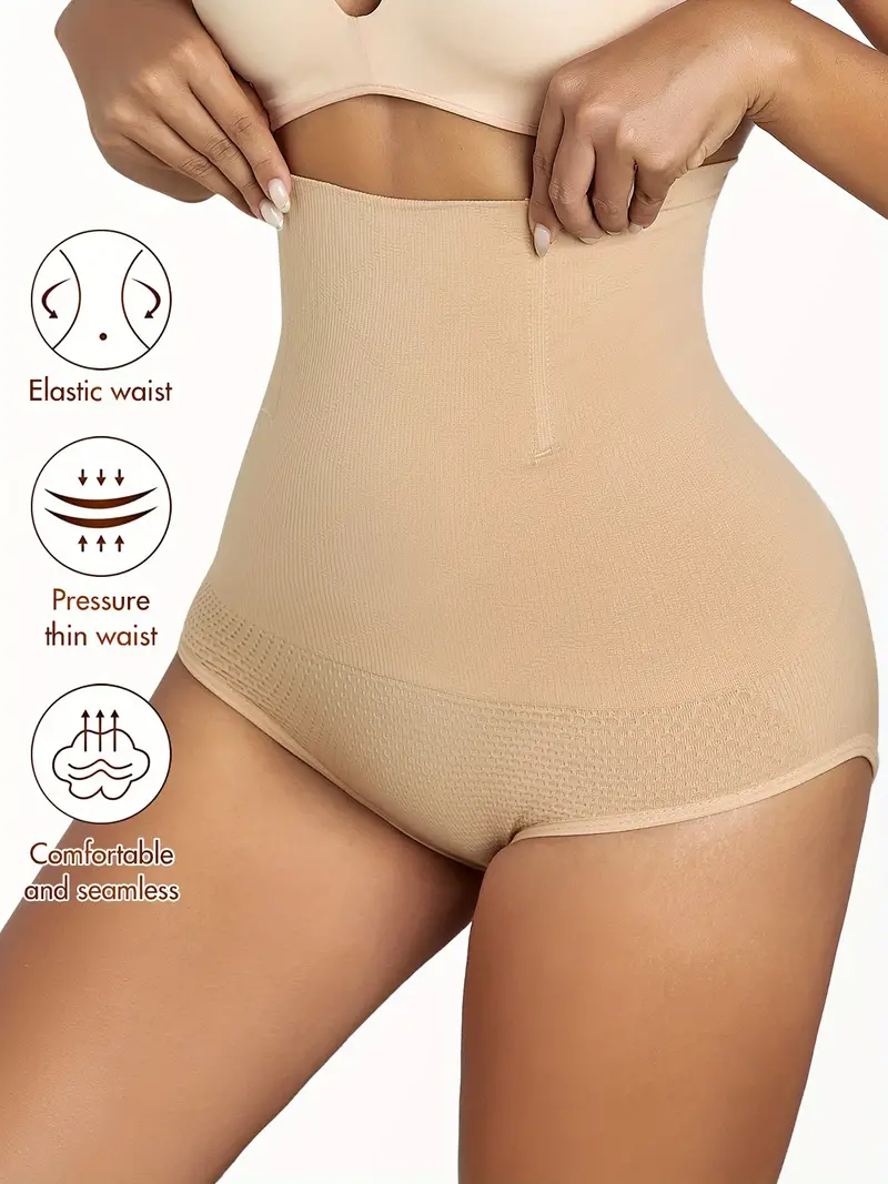 Women's Body Shaper High Waist Tummy Control Panties High - Temu Mexico