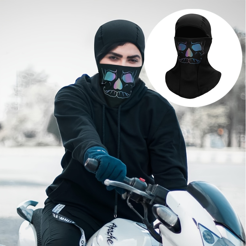 1 masque de ski cagoule pour temps froid, masque facial thermique en  polaire coupe-vent, masque de couvre-chef d'équitation de moto chaud et  respirant