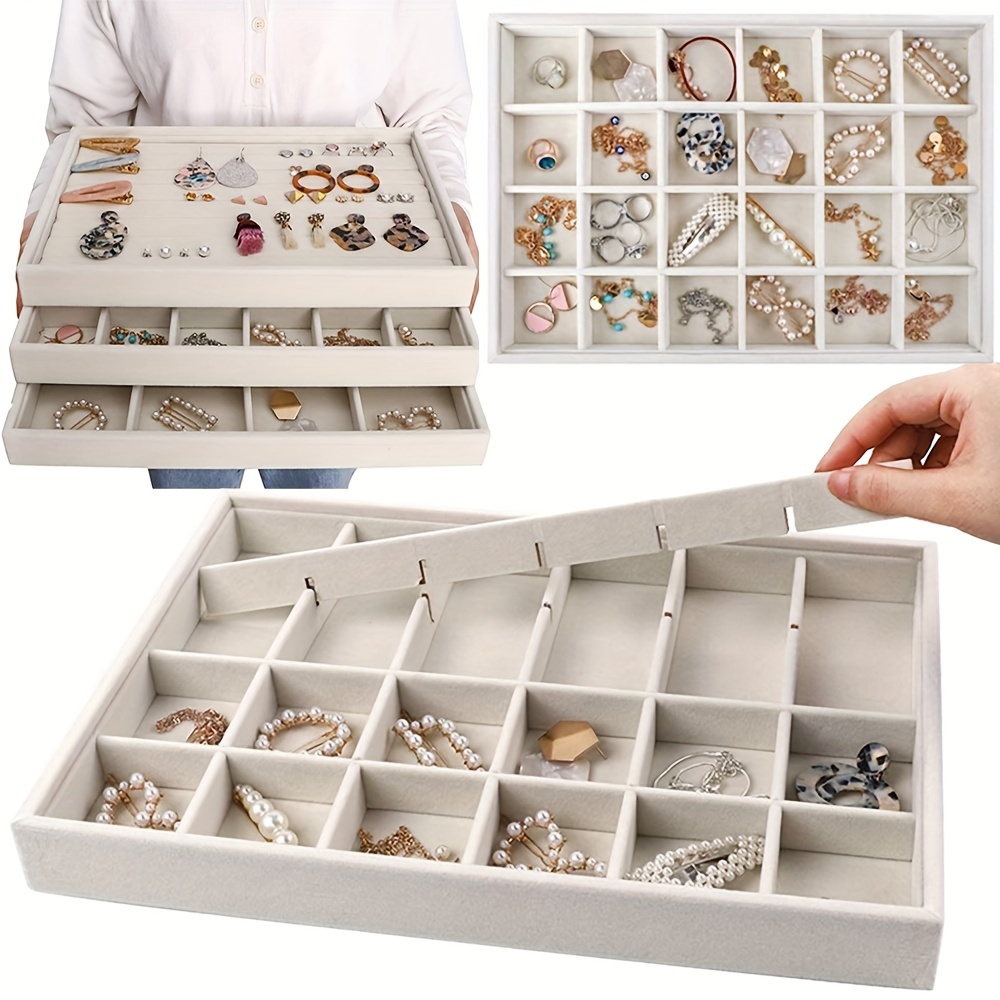 Jewellery Tray, Jewellery Holder, Jewellery Box,jewelry Organizer, Drawers,  Dress Drawer, Velvet Tray Storage Box, Ring Tray, Display Box 
