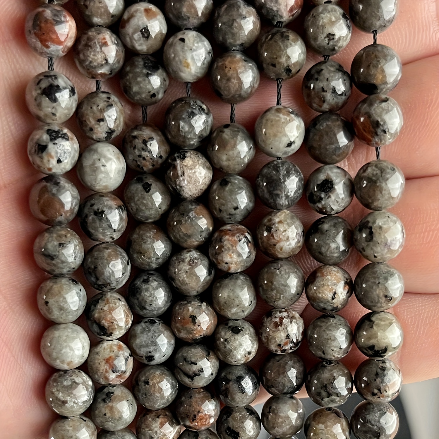 jodaying 6mm White Lava Round Chakra Beads Natural Gematone Loose Beads for Jewelry Making DIY 1 Strand 15