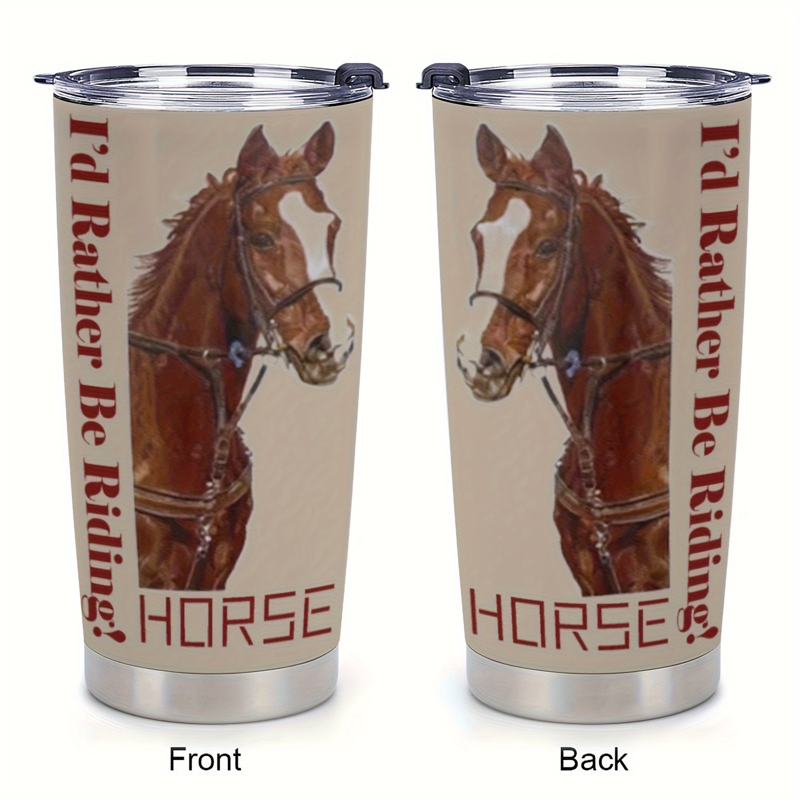 Just A Girl Who Loves Horses Insulated Tumbler With Handle - Temu