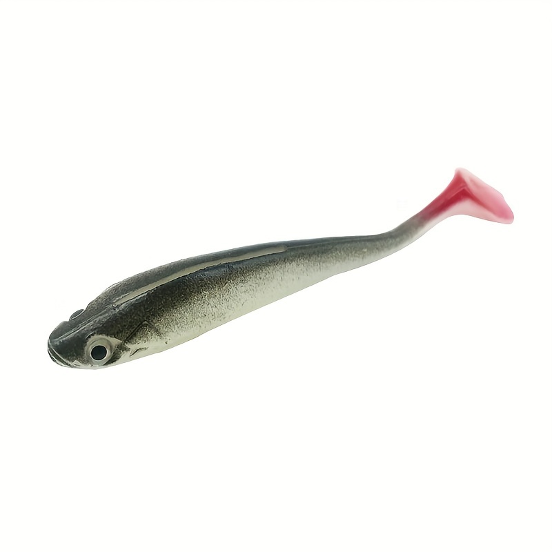 4pcs 3.1in T Tail Fishing Lures Soft Bionic Wobbler Floating Bait 0.16oz 4.5g