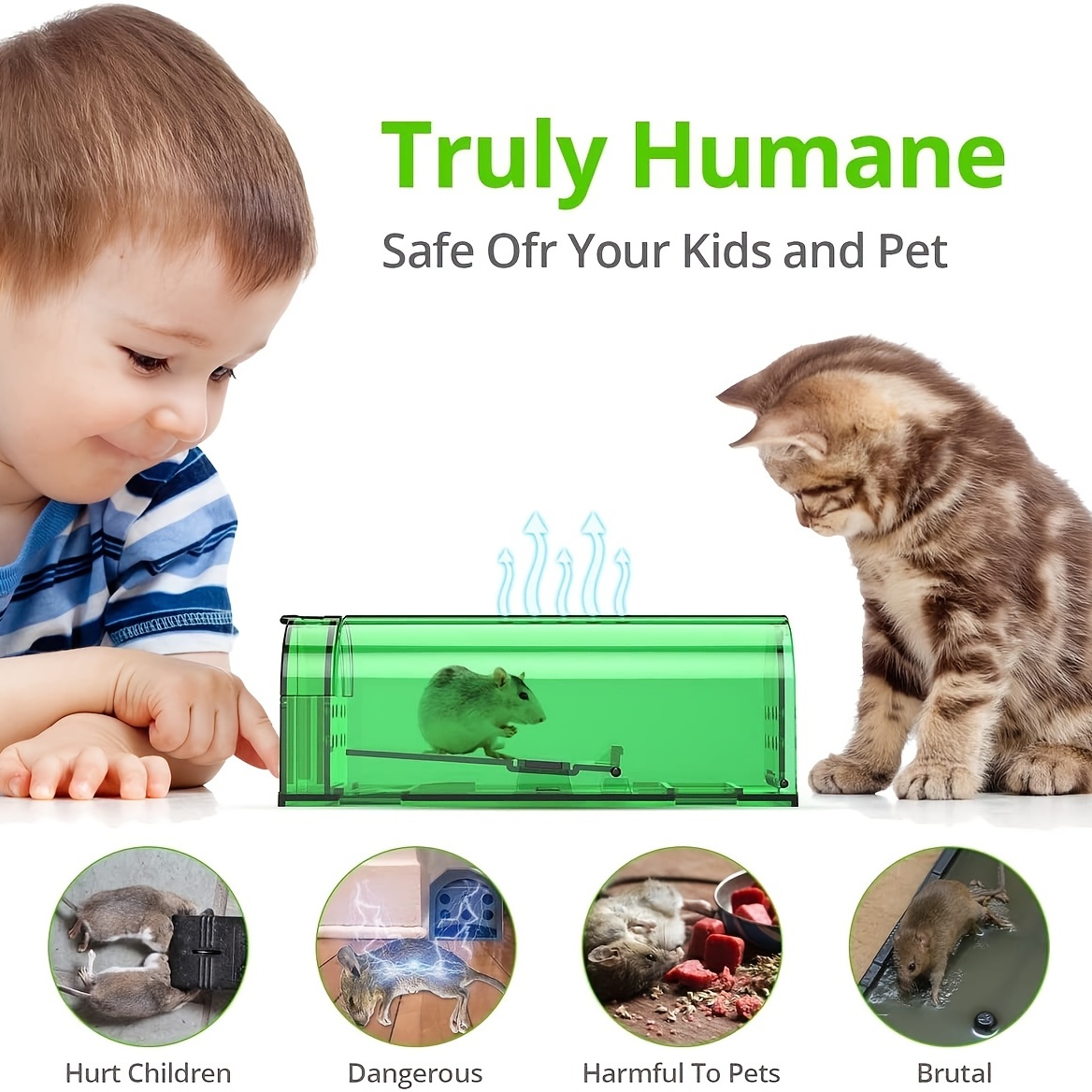 Humane Mouse Trap Live Traps for Indoor Use Non-Kill and Pet Safe  Eco-Friendly
