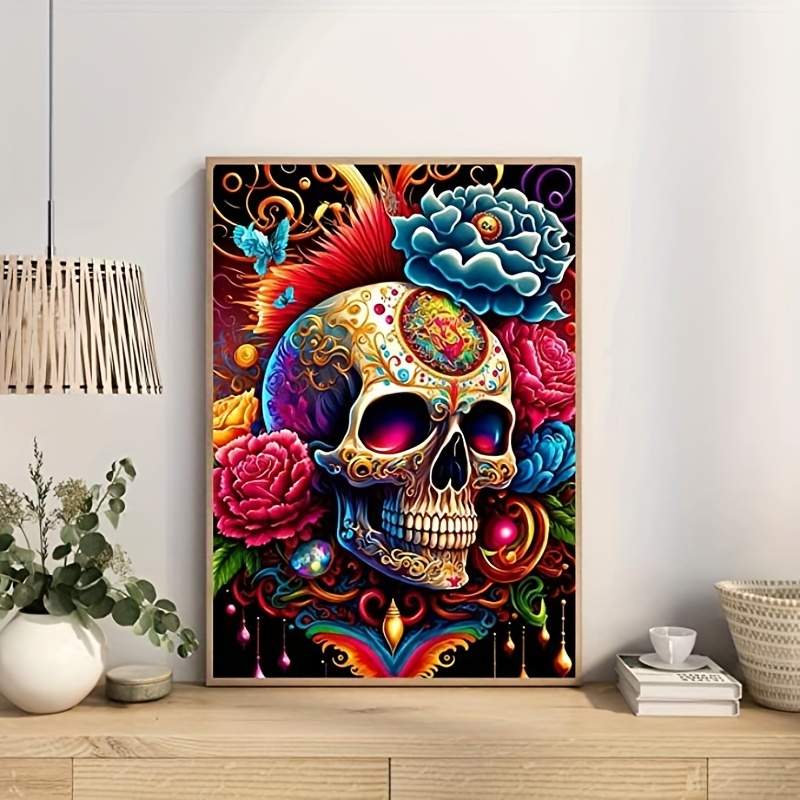 1 juego de pintura de diamante para manualidades calavera - Temu