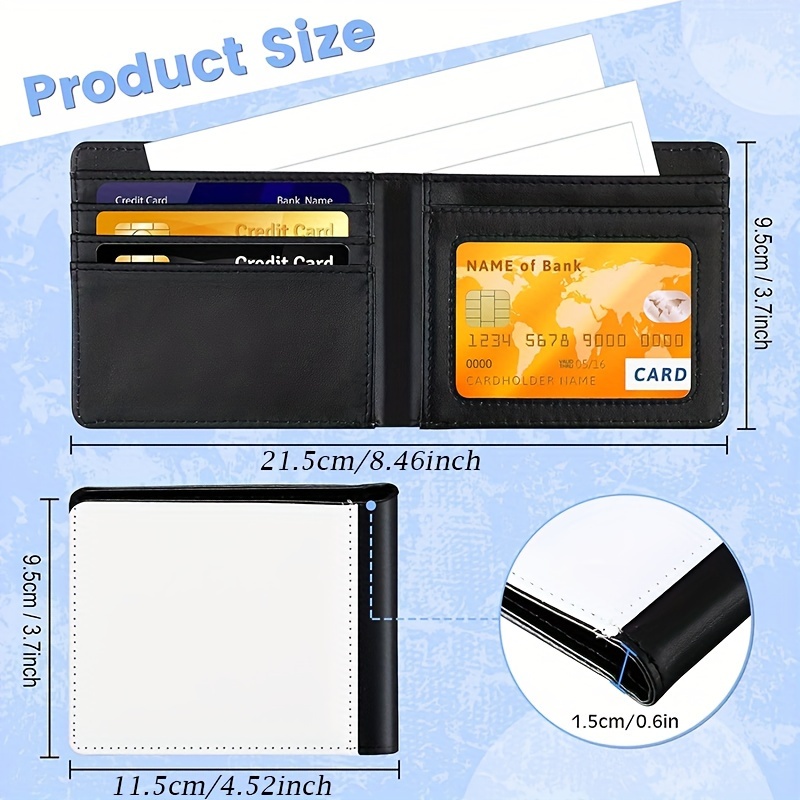 Wallet credit card for men, Sublimation Blank