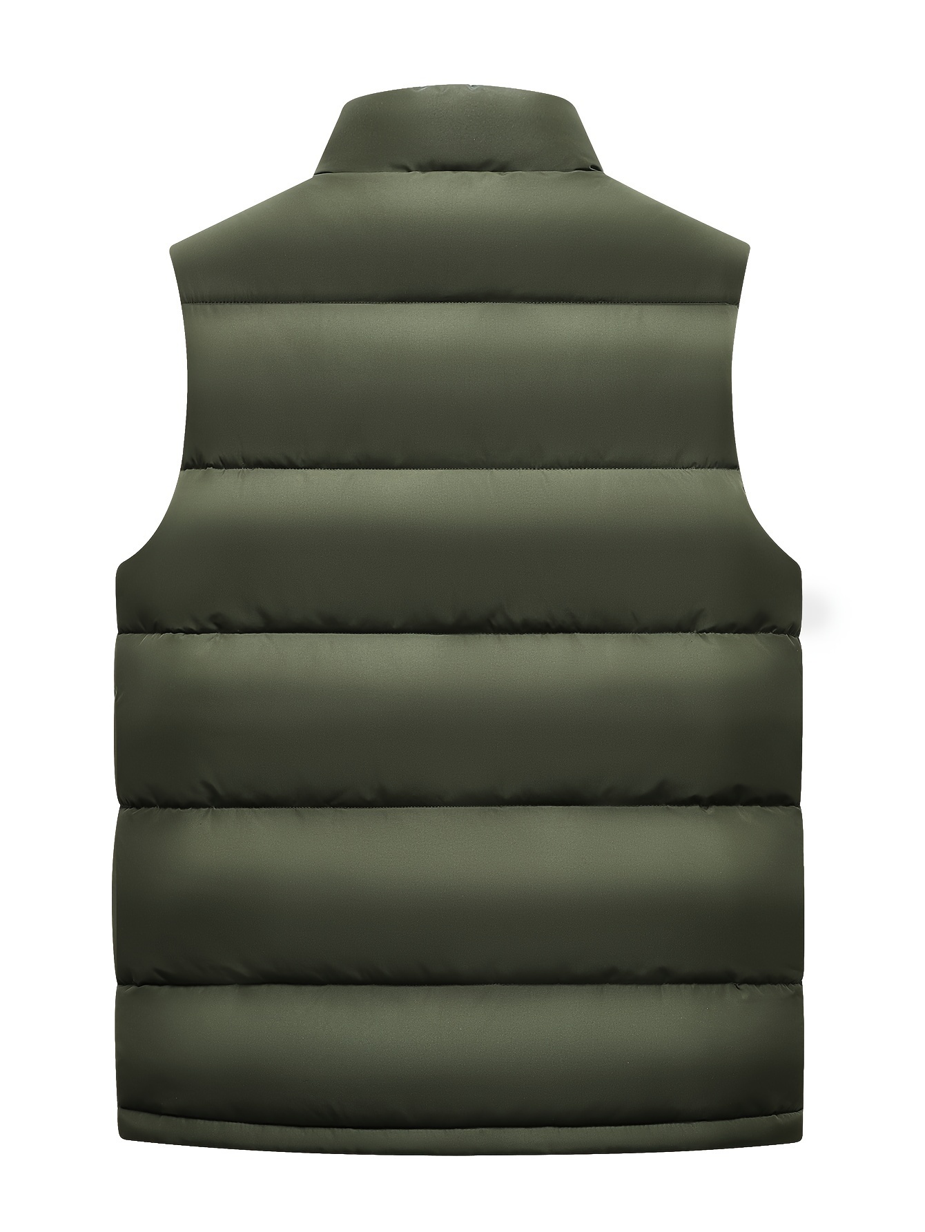 Trendy Padded Vest, Men's Casual V Neck Button Up Vest For Autumn Winter Outdoor Fishing Hiking