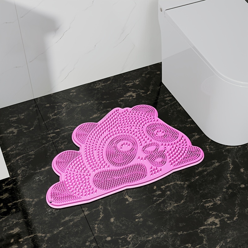 Bathroom Floor Mats Panda Silicone Massage Mat Non-slip Bathing