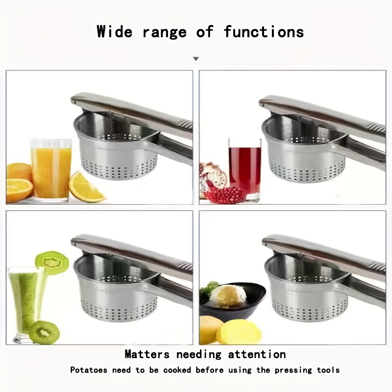 Potato Masher, Stainless Steel Potato Masher, Professional Metal Wire Masher,  Kitchen Vegetable Masher With Non-slip Handle, Manual Fruit Masher, Potato  Ricer, Potato Press, Vegetable Crusher, Kitchen Stuff, Kitchen Gadgets -  Temu