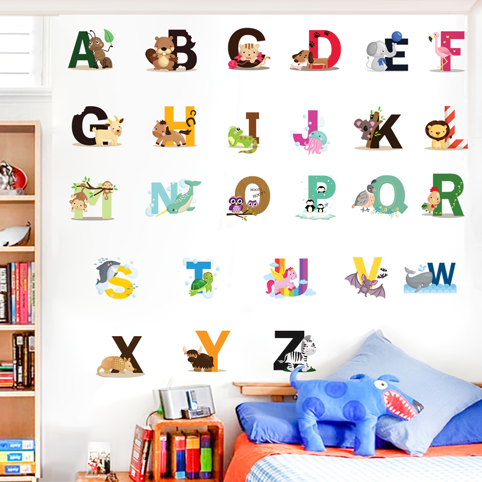  Las pegatinas de pared de letras cursivas del alfabeto son de  vinilo rojo para pared de la caja superior cursiva escritura para niños letras  pegatinas calcomanías para niños letras letras letras