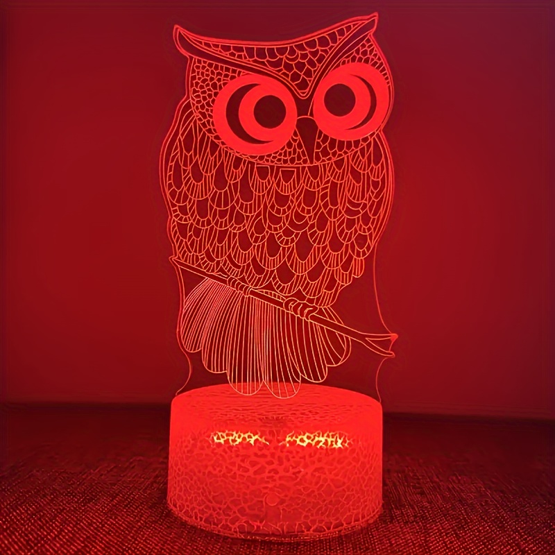 Luces de noche para niños, lámpara de silicona con diseño de búho