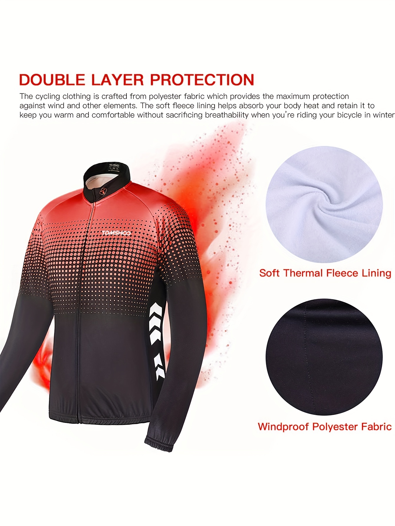 windproof long sleeve cycling jersey