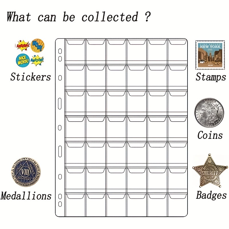 Abaodam 10 Sheets Coin Flips Collection Holders Stamp Collecting for  Beginners Scrapbook Photo Album Stamp Collection Insert Scrapbook Supplies  Coin