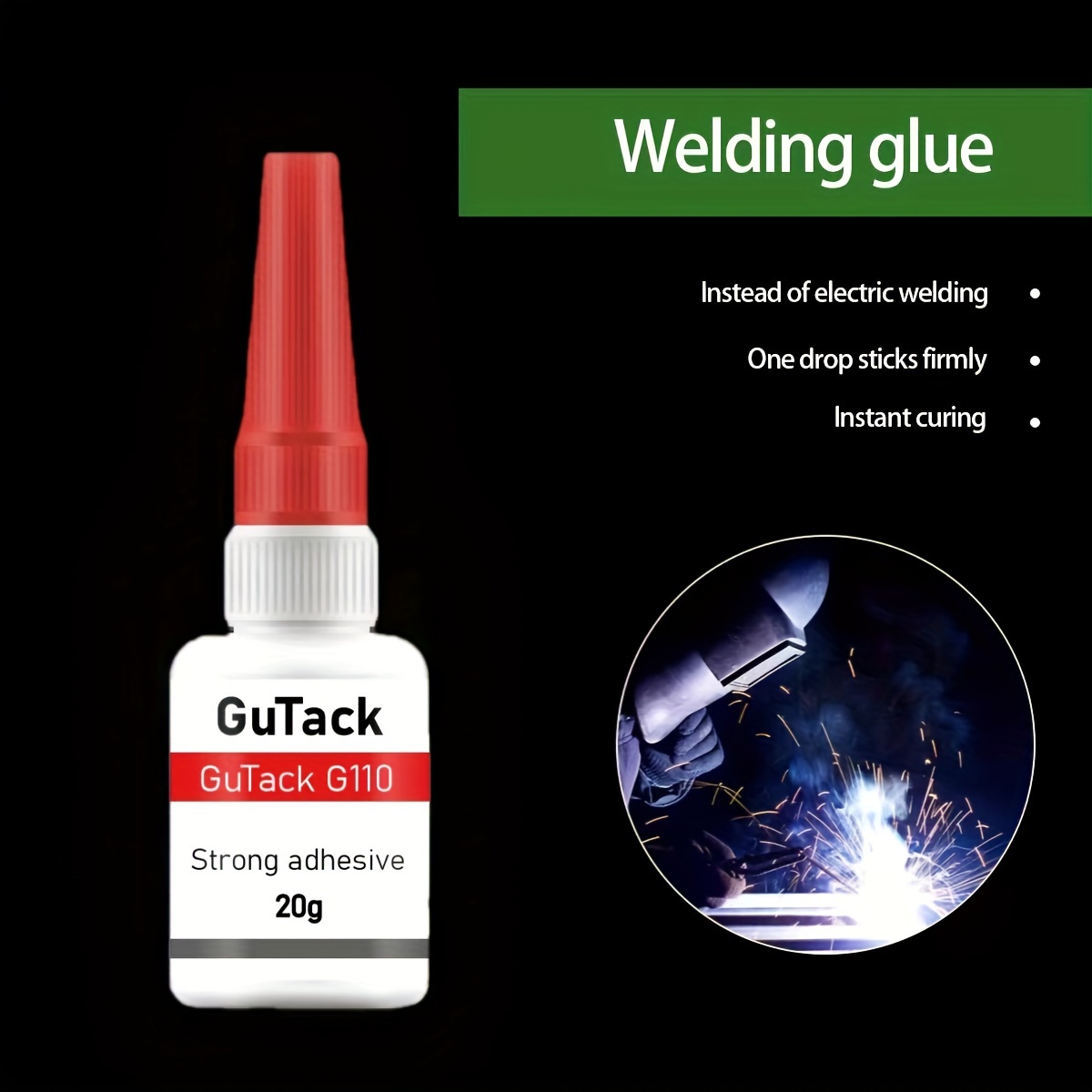 2pcs 0.71/1.76oz Super Glue For Plastic, Wood, Metal, Rubber And Tire  Repair - Strong Solder Multi-Purpose Adhesive