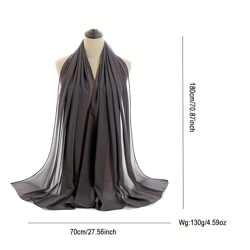 Pearl Chiffon Pullover Headscarf Malaysian Gauze Long Scarf