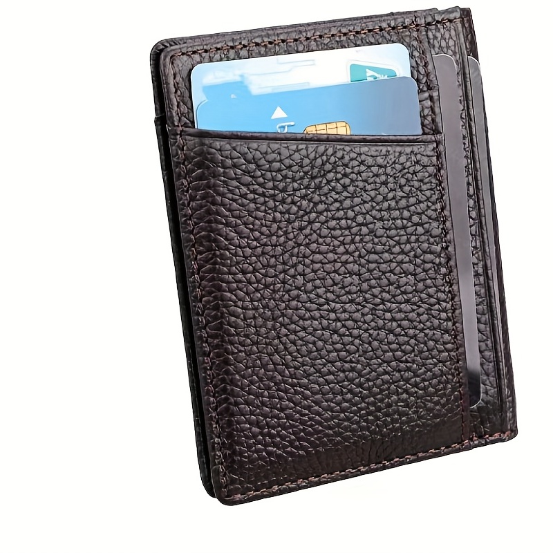 Ultra Thin Cow Leather Wallet Anti Theft Men's Card Bag Real Leather Wallet