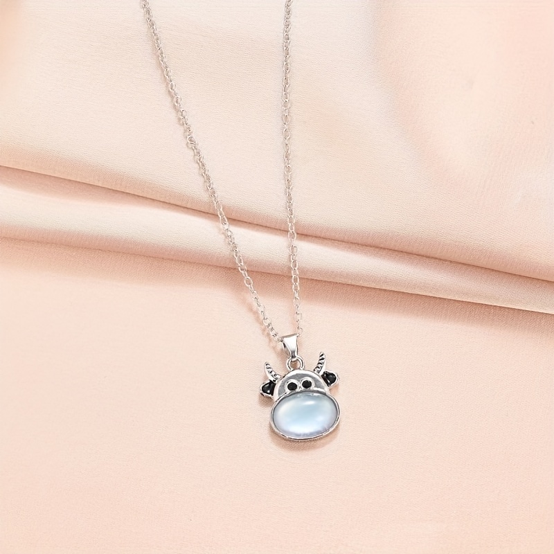 Cow Head Pendant Necklace Casual Jewelry Gift